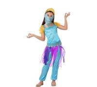 Costume Bleu Princesse Arabe Pour Les Filles (Taille 5-6a) Multicolore