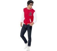 Costume Blouson Etudiant Des Annees 50 Homme - Rouge - Taille Unique rouge G