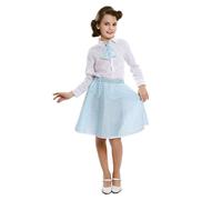 Costume - Blue Pin-Up Kit - Jupe évasée - Cravate assortie - Style rétro années 50 3-4 ans
