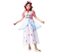 Costume Bo Peep - Robe de bergère - Robe de costumade - Robe de bergère avec manches bouffantes pour Halloween, carnaval, bal - Rose - Taille 3XL