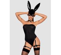 Costume Bunny 4 Pièces Noir - Taille : L/XL - 40/42