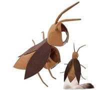 Costume Cafard pour Chat - Tenue en Polyester 20-28 Cm Cou 32-44 Cm Poitrine | Kit Vêtement DIY | Déguisement Insecte Amusant pour | Cape Originale pour Petits Chats