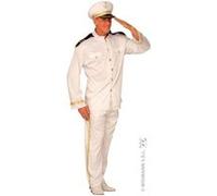 Widmann Déguisement Capitaine de marine – Veste, Pantalon, Chapeau – Taille M Blanc