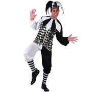 Atosa Harlequin Costume Blanc XL Enfants