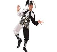 Atosa Harlequin Costume Blanc M-L Enfants