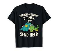 Costume changé 3 Fois. Envoyer de l'aide à la Reddition Dragon Humour T-Shirt Graphique avec Valeur