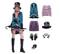 Costume Chapelier fou pour cosplay, ami d'Alice, robe de carnaval, costume complet pour Halloween (MAD, taille L)