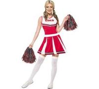Costume Cheerleader Pompom Girl - Blanc / rouge - M