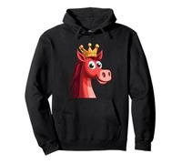 Costume cheval rouge et couronne royale pour chevaux du royaume Sweat à Capuche