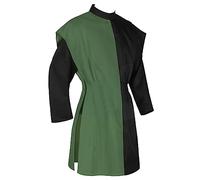Costume Chevalier Homme Costume Halloween, Pirate Médiéval, Manches Longues À Volants Lacets Col Montant Idéale pour Déguisements Vampire Carnaval Fêtes Retro Renaissance