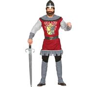 Costume Chevalier Médiéval Guerrier Tradition Historique Authentique Casque Combat Carnaval Fête Guerrier Expérimenté Mousquetaire Vêtements, Taille : 48 - 50 (M) Couleur : Gris