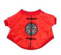 Costume Chinois pour Petit Chien, Chaud, Rouge, Coton, Hiver, Photo | Style Traditionnel, Coupe Extensible, pour Chiens, en Scène et Prise de Vue