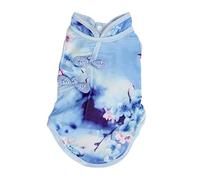 Costume Chinois pour Petit Chien, Gilet Satin Fleuri avec Nœud Chinois, Taille XS - Style Traditionnel, Confortable et Élégant, pour Cérémonies et Fêtes (L)