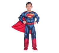 amscan- Warner Bros Superman Costume Classique Superman-6-8, 9906071, Bleu, 6-8 Ans