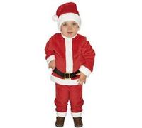 Costume complet enfant garçon en père Noël de 1 à 2 ans (x1) REF/88433 - ptit clown rouge et blanc G
