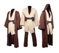 Costume complet pour homme avec tunique et cape à capuche, pour Halloween et cosplay