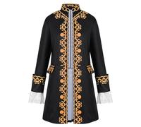 Costume Cosplay 18ème Siècle Tenue de Cour Élégante Tenue à Thème Historique Festivals et Événements Ensemble Veste Queue de Pie Port Toute l'Année Recreation (Black, M)