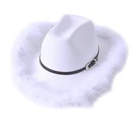 Costume Cosplay Chapeau de cowgirl Plume Costume Cosplay Cap Ornement Fournitures Ménagères pour Femme Adolescente Fille Emballage Cadeau Fournitures