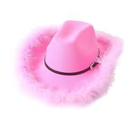 Costume Cosplay Chapeau de cowgirl Plume Costume Cosplay Cap Ornement Fournitures Ménagères pour Femme Adolescente Fille Emballage Cadeau Fournitures