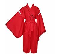 Costume Cosplay Homme Kimono Inu yasha (Sans le collier) - Rouge - M 160/166 cm (tour de taille 95 cm)