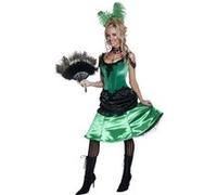Costume Cowboy Authentique Fille De Saloon - Vert - M Vert G