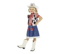 Cowgirl Sweetie Costume, Female Medium Age 7-9 Bleu