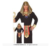 Costume D’Égyptien Pharaon Homme Rouge & Noir Fiestas Guirca Polyester M-XL