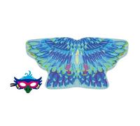 Costume da Gufo per Bambini - Poliestere 60g 119x56cm | Set Elegante Travestimento da Cosplay con Mantello e Maschera | Mantello e Maschera da Gufo per Palcoscenico | Halloween Carnevale Compleanno Sc