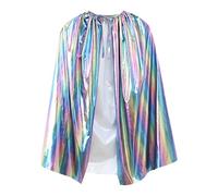Costume da Principessa per Bambini con Mantello e Vestito, Abito da Festa per Halloween e Carnevale, Morbido Tessuto in Poliestere, Adatto a Bambine e Bambini 2-10 Anni (Sky Blue, 2-10 Years)