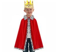 Costume Da Re Per Adulti Vestito Di Velluto Elastico Veste Di Pelliccia Sintetica Abbinata Corona Accenti Dorati Festa Di Compleanno Di Halloween Regalo Di Festa Vestito Operato Cosplay Mantello Del R