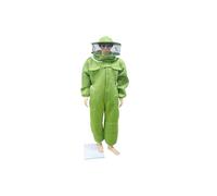 Costume d'abeille de qualité professionnelle, tissu en coton à Air 3D, vêtements de protection complets for culteur, équipement ,Protection complète(Round Hat Green,XX-Large)