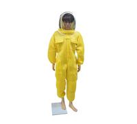 Costume d'abeille de qualité professionnelle, tissu en coton à Air 3D, vêtements de protection complets for culteur, équipement ,Respirant(Fencing Hat Yellow,XL170)
