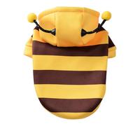 Costume d'abeille pour chien - Sweat à capuche doux avec capuche et ailes pour chiens de petite et moyenne taille - Adorable tenue de cosplay avec tissu confortable pour robes de vacances, fêtes de
