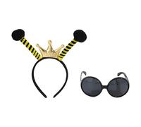 Costume d'abeilles pour adultes et filles - 3 pièces - Accessoires de fête d'Halloween - Cadeaux d'Halloween - Costume de fête