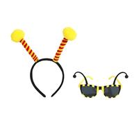 Costume d'abeilles pour adultes et filles - 3 pièces - Accessoires de fête d'Halloween - Cadeaux d'Halloween - Costume de fête
