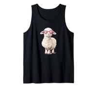 Costume d'agneau mignon et moelleux avec lunettes de soleil en forme de cœur Débardeur