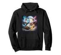 Costume d'aigle Chauve rétro Meme drôle Oiseau Hurlant Lune Sweat à Capuche