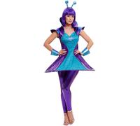 Costume D'Alien Pour Adultes, Femmes Et Enfants, Tenue De Fête De L'Espace