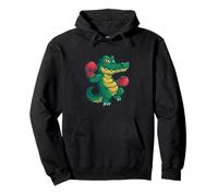 Costume d'alligator de Dessin animé avec Gants de Boxe Sweat à Capuche