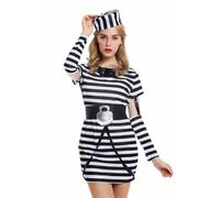 Costume Dames Femmes Condamné Décalage Criminelle Emprisonné Gr. M/L W-0055