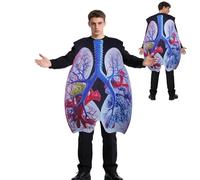 Costume D'anatomie Pulmonaire - Vêtements De Démonstration Éducative Pour Et Adultes | Tenue De Jeu De Rôle En Polyester, Pour e Sciences, Spectacle Sur Scène, Cosplay, Halloween, Carn