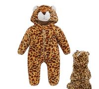 Costume d'animal de bébé - Costume chaud et doux pour tout-petit garçon Halloween Onesie Kids - Costumes d'Halloween de conception animale de bande dessinée pour tout-petit garçon, combinaison de tigr
