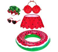 Costume d'animal pour Porche Été - Bikini avec Chapeau Et Lunettes pour Animaux,Tenue de Statue de Patio Accessoires de Décoration Festive pour Pelouse Balcon Arrière-Cour Extérieur