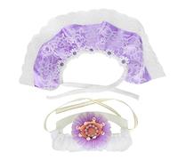 Costume d'anniversaire pour Animal de Compagnie, Mignon Petit Cochon, Ensemble de Princesse, écharpe en Dentelle, Chapeau Couronne, Fourniture pour Animaux de Compagnie, Joli (Violette)