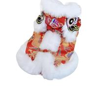 Costume Danse Du Lion Pour Chien Vêtement Chaud | Costumes De De Rôle Pour Pour Propriétaires D'Animaux Amoureux Des Animaux Fêtes À Thème Rassemblements Familiaux