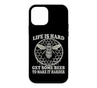 Costume d'apiculteur éventail d'abeilles Motif nid d'abeille Coque pour iPhone 12 Mini