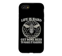 Costume d'apiculteur éventail d'abeilles Motif nid d'abeille Coque pour iPhone SE (2020) / 7/8