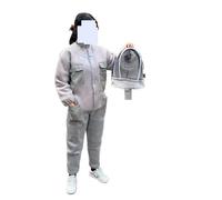 Costume d'apiculture, Combinaison Anti-abeille intégrée en maille de coton Air 3D, gilet d'culture, ensemble complet Anti-piqûre et respirant(Zwart,A)