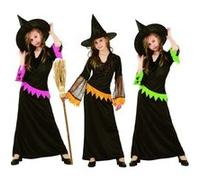 Costume d'Apprentie Sorcière avec Chapeau - 7/9 Ans Vert G