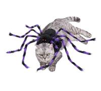 Costume d'araignée d'Halloween pour chien et chat - Costume amusant de tarentule géante pour animal domestique avec harnais de selle réglable, tissu feutre confortable pour déguisement, vêtements pour